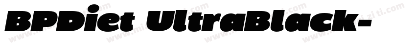 BPDiet UltraBlack字体转换
